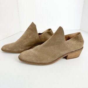 Lucky Brand Leather Cedar Fausst Wood Heel Bootie